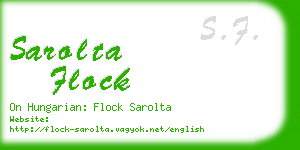 sarolta flock business card